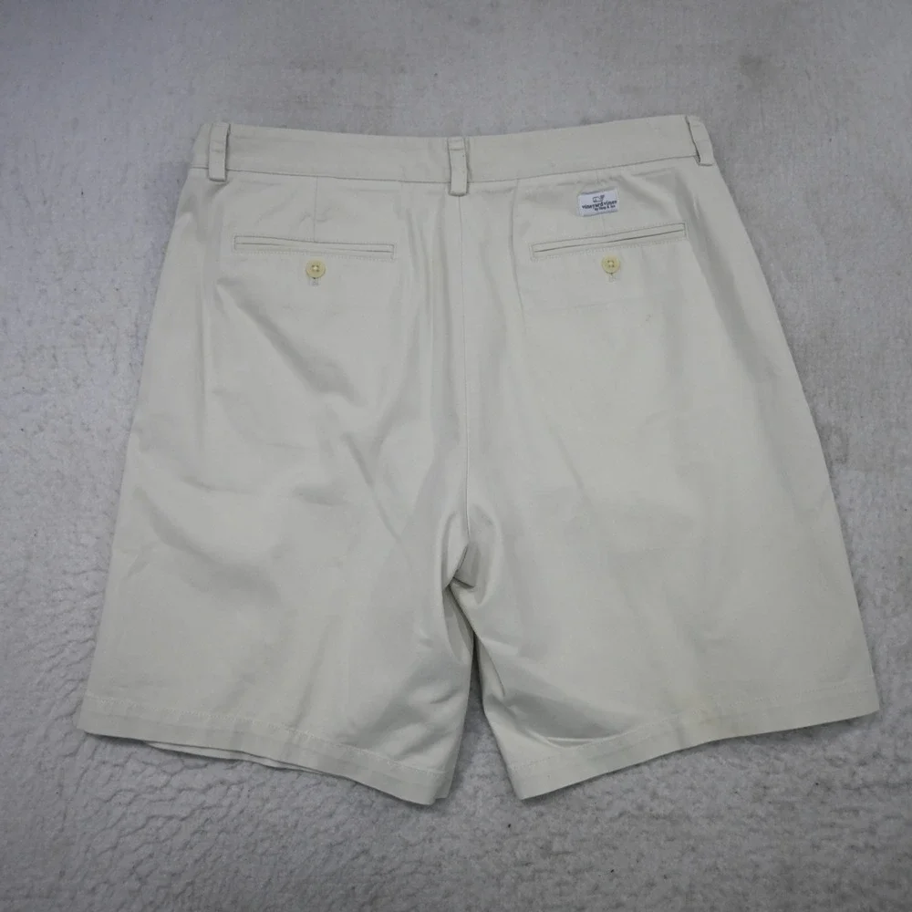 Vineyard Vines Club Short Mens 36 Tan Cotton Twill Chino‎ Casual Pockets
